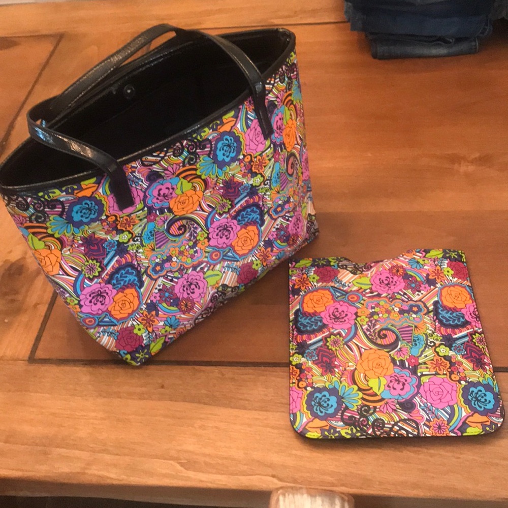 Floral Laptop Bag with iPad Cover